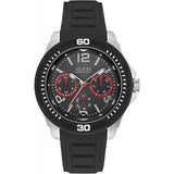Guess Gents Multifunctional Dial And Black Silicone Strap Men's Watch  W0967G1 - Watches of New Zealand