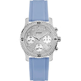 Guess Ladies Confetti Crystal Silicone Strap Women's Watch  W1098L3 - Watches of New Zealand