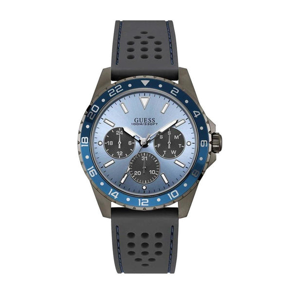 Guess Men’s Quartz Silicone Strap Blue Dial Men's Watch  W1108G6 - Watches of New Zealand