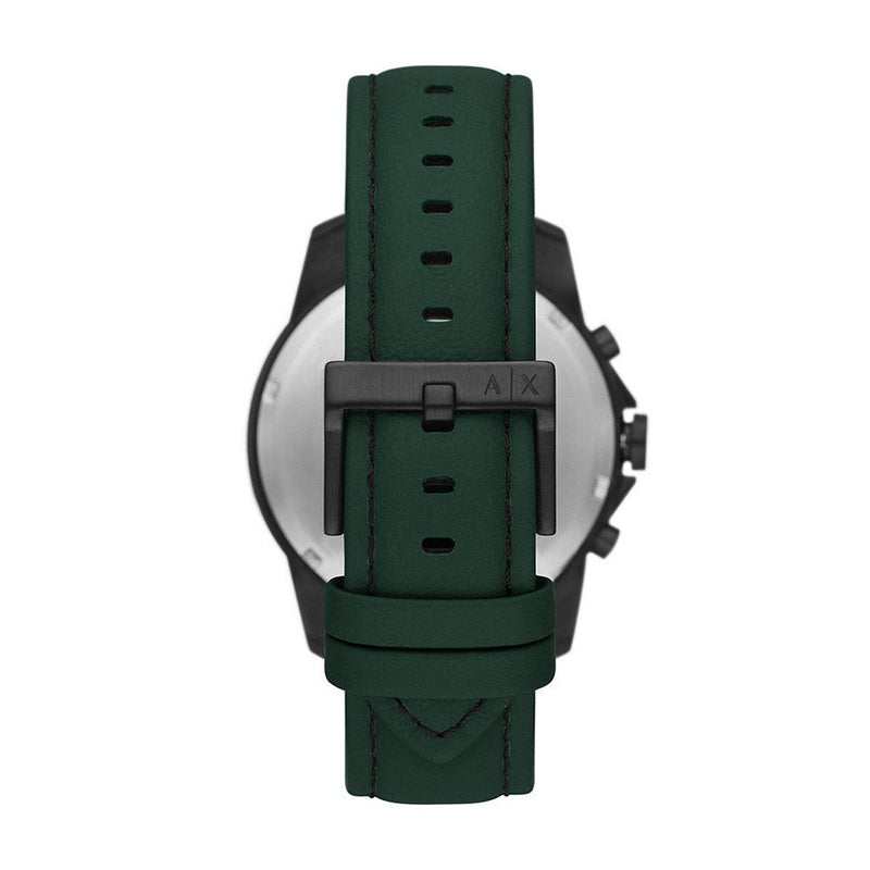 Armani Exchange Banks Chronograph Green Leather Strap Men's Watch AX1725 - Watches of New Zealand #3