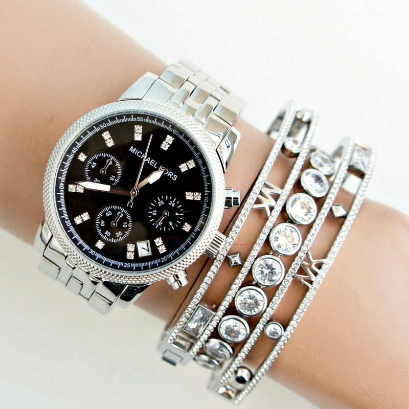 Michael Kors Jet Set Chronograph Black Dial Ladies Watch MK5021 - Watches of New Zealand #5
