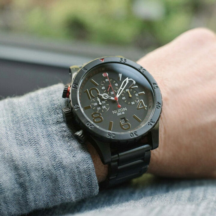 Nixon 48-20 Chrono Black Dial Black Ion-plated Men's Watch Men's Watch A486-1320 - Watches of New Zealand #5