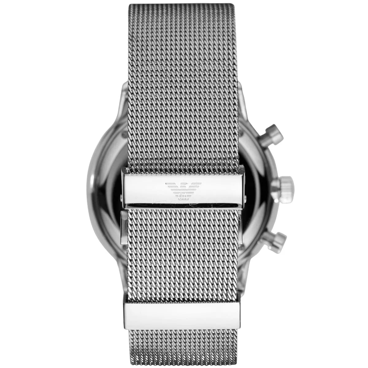 Emporio Armani Classic Quartz White Dial Silver Mesh Strap Men's Watch AR0390