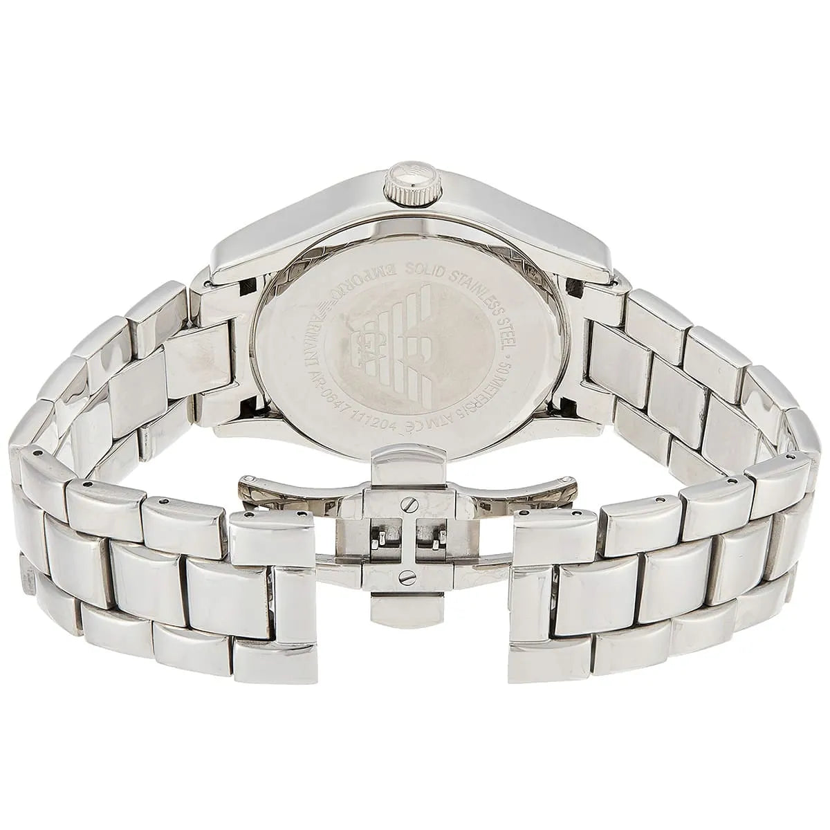 Emporio Armani Classic Quartz Silver Dial Silver Steel Men's Watch - AR0647