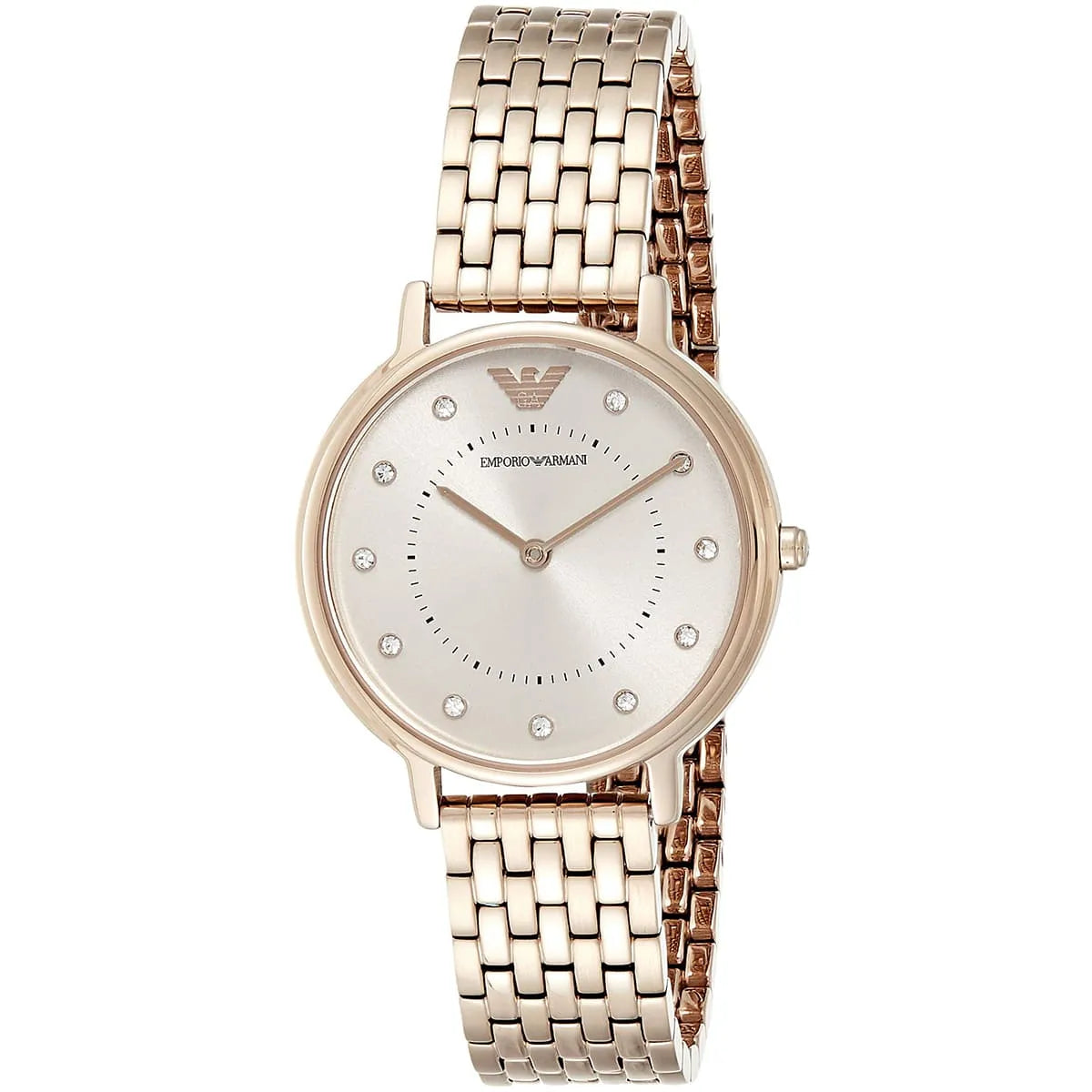 Emporio Armani Dress Quartz Gold Dial Gold Steel Strap Watch AR11062