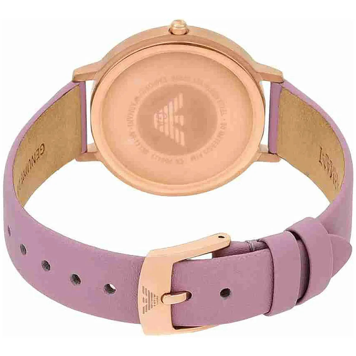 Emporio Armani Grey Dial Pink Leather Watch AR11130