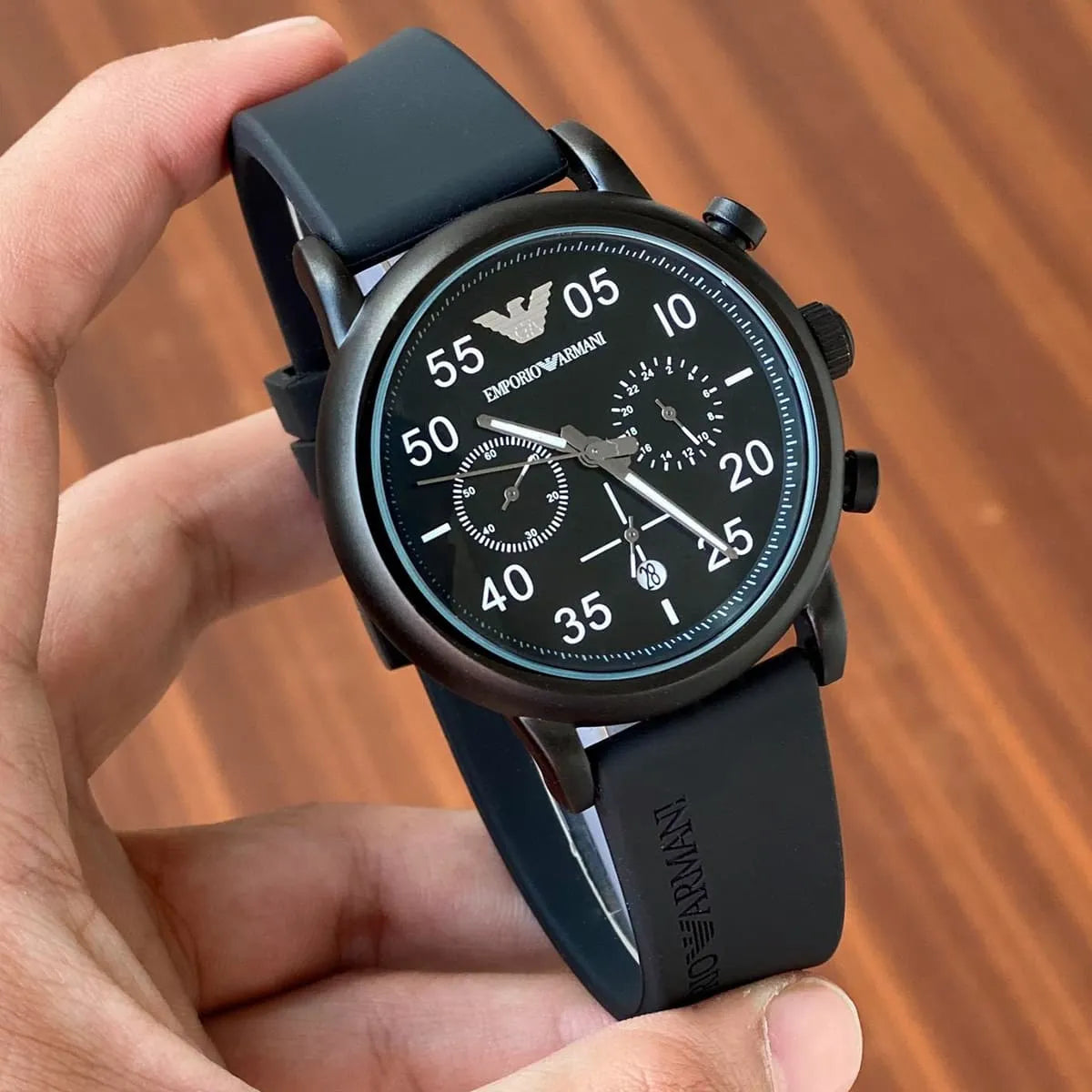 Emporio Armani Men's Quartz Leather Strap Black Dial 43mm Watch AR11133 AR11133 - Image 6