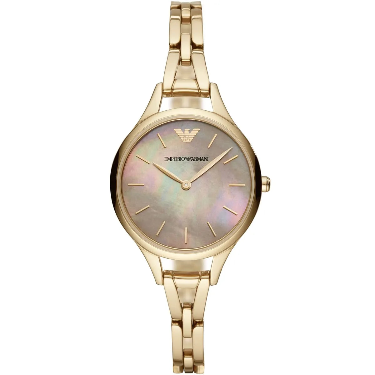 Emporio Armani AURORA AR11140 women's watch with mother-of-pearl dial, gold-tone case and bracelet