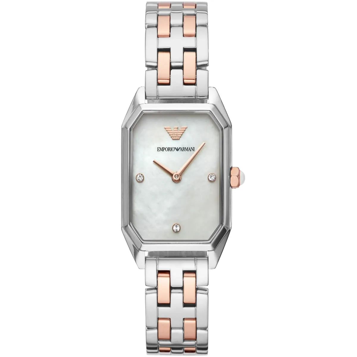 Emporio Armani Giola Quartz Crystal White Mother of Pearl Dial Ladies Watch AR11146