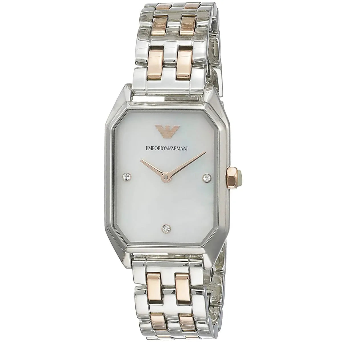 Emporio Armani Giola Quartz Crystal White Mother of Pearl Dial Ladies Watch AR11146