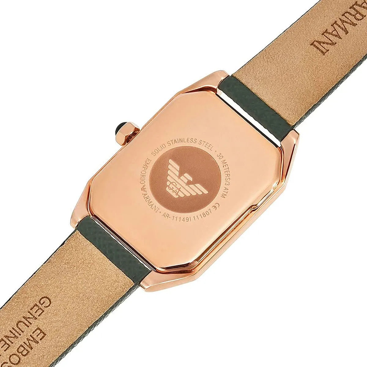 Emporio Armani AR11149 caseback with eagle logo and stainless steel engraving