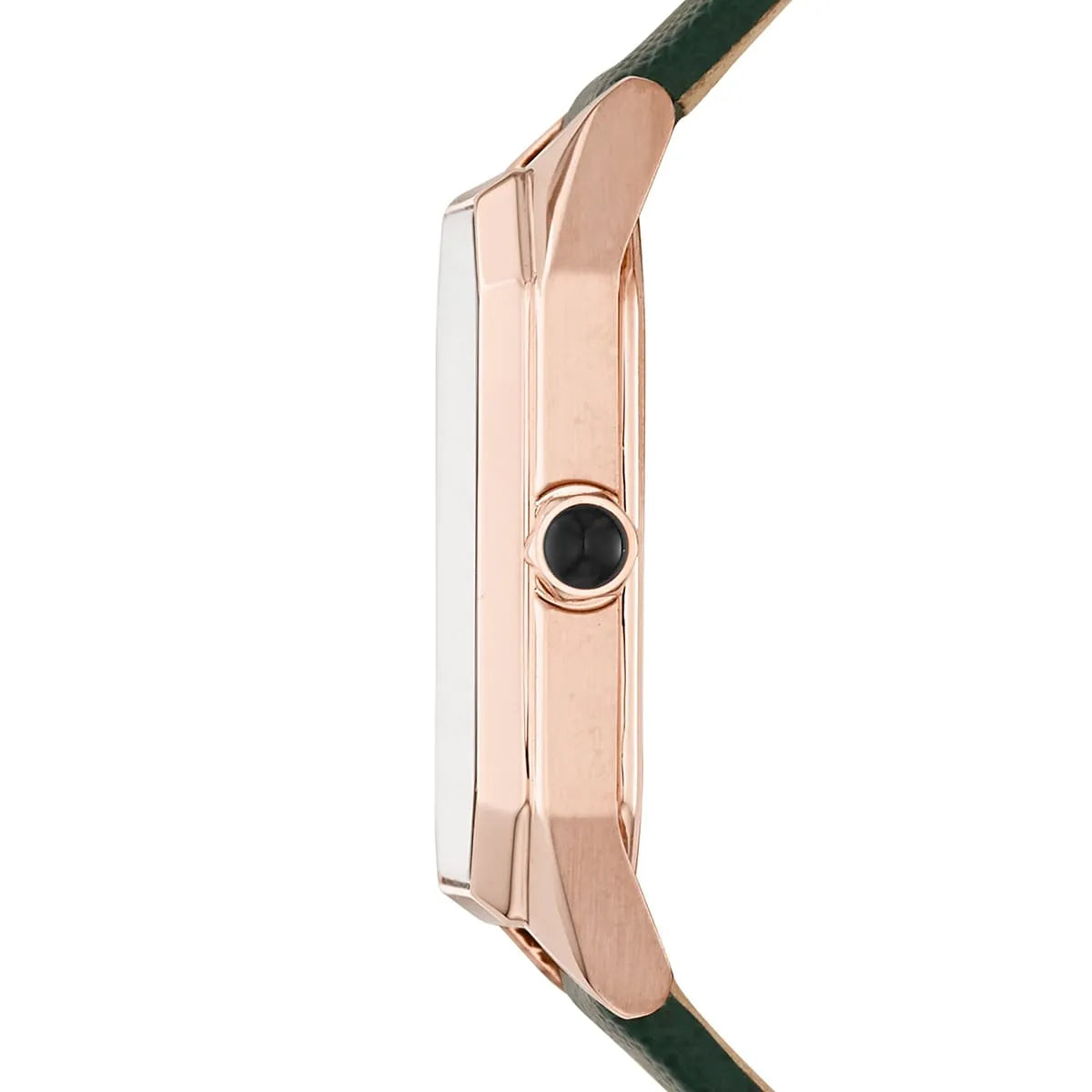 AR11149 watch side profile showing rose gold case and crown detail