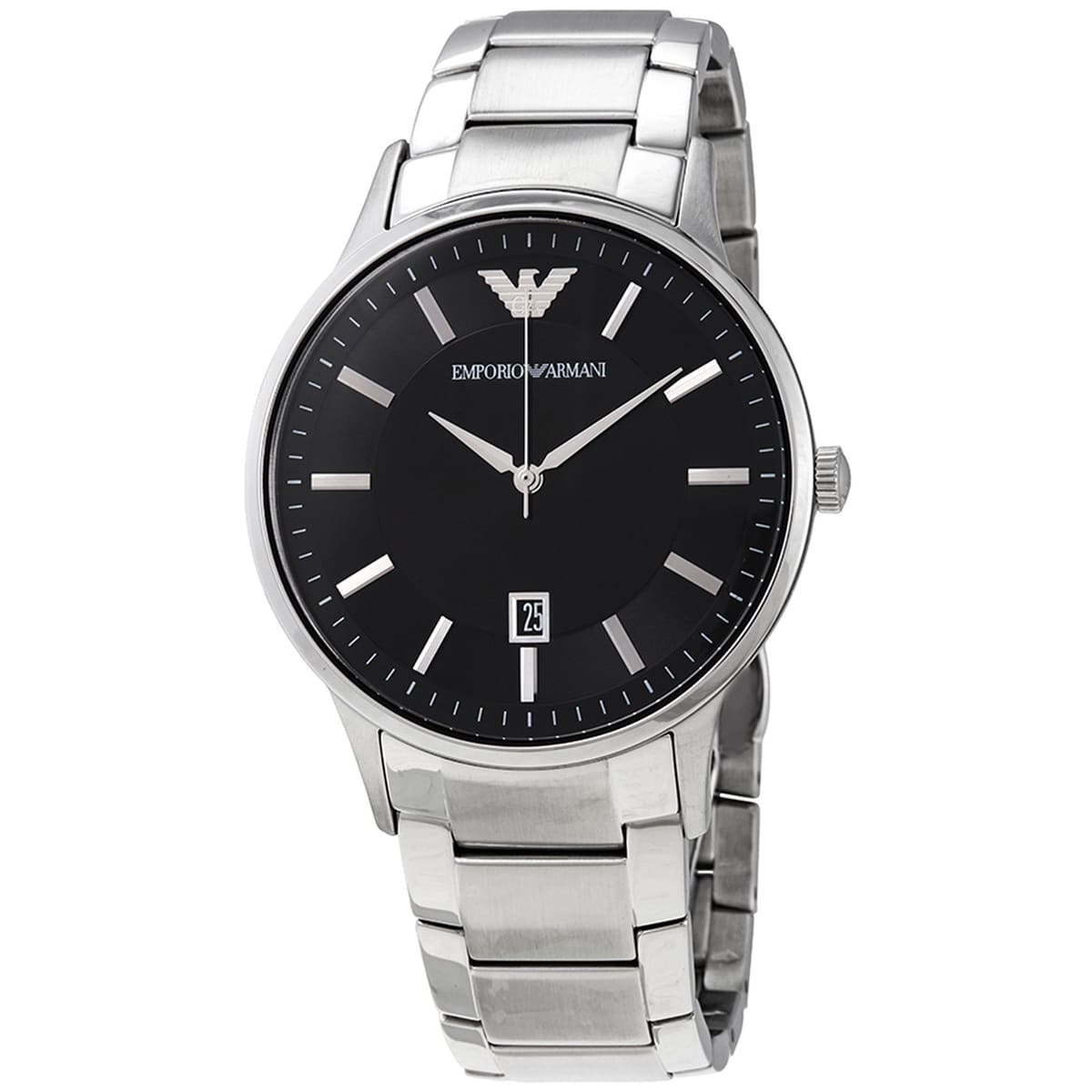Emporio Armani Renato Black Dial Stainless Steel Men's Watch AR11181