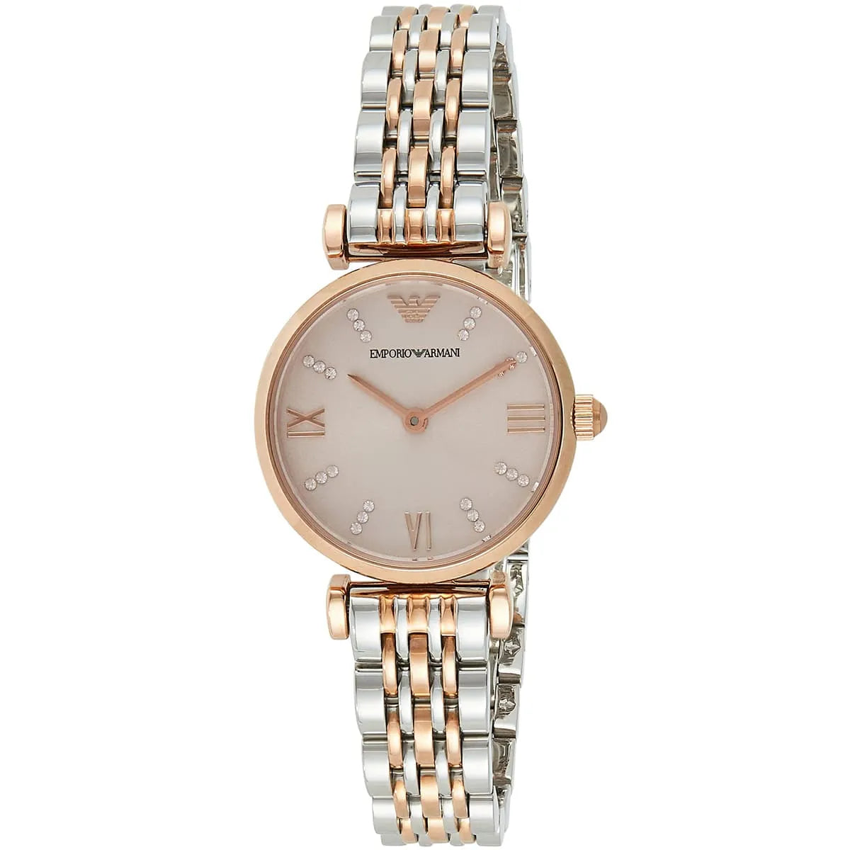 Emporio Armani Quartz Two-Hand Two-Tone Ladies Watch AR11223