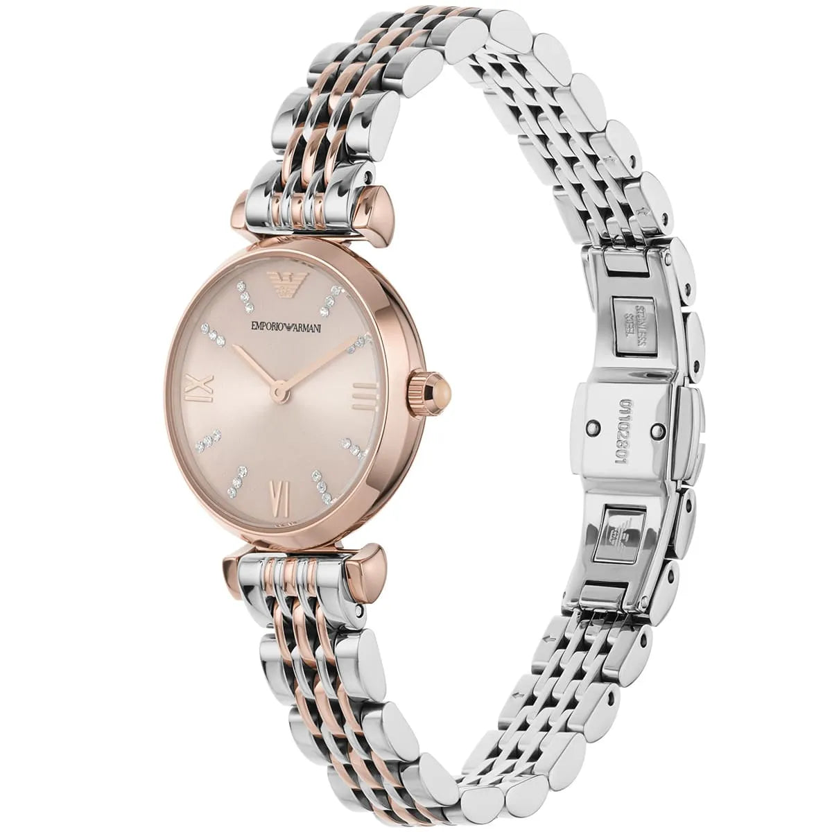 Emporio Armani Quartz Two-Hand Two-Tone Ladies Watch AR11223