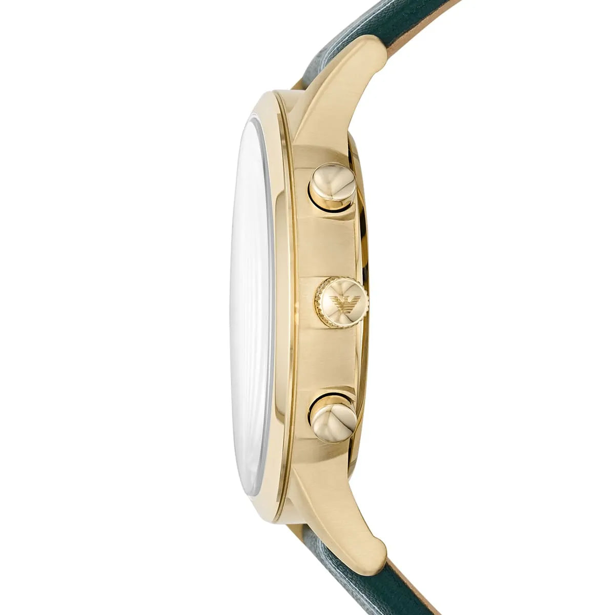 Emporio Armani Chronograph Quartz Silver Dial Green Strap Men's Watch AR11233
