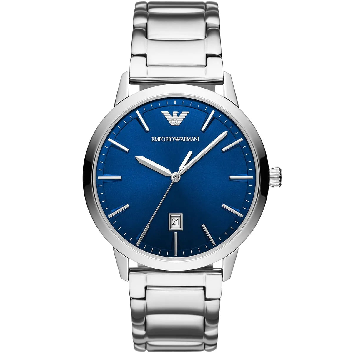Emporio Armani Ruggero 43mm Blue Dial Steel Quartz Mens Watch - AR11311