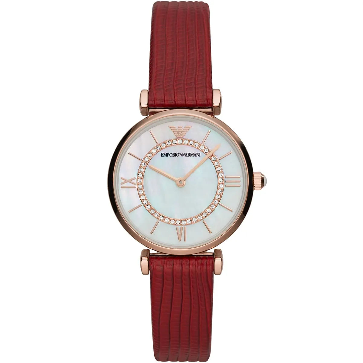 Emporio Armani Gianni T-Bar Quartz Leather Ladies Watch AR11322