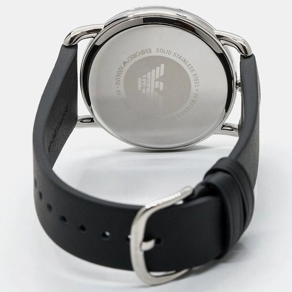 Emporio Armani Classic Black Dial Leather Quartz Men's Watch AR11336