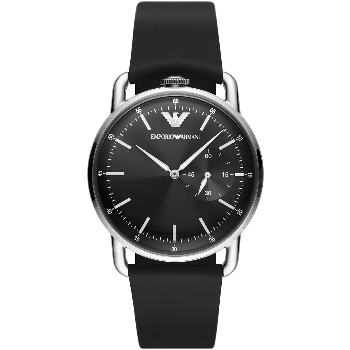 Emporio Armani Classic Black Dial Leather Quartz Men's Watch AR11336