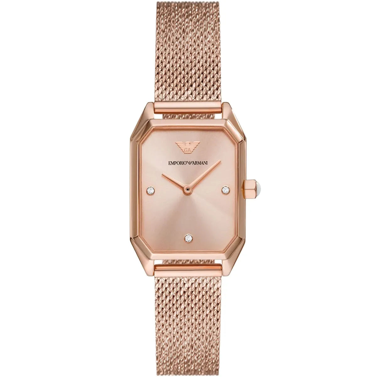 Emporio Armani Joy Quartz Rose Gold Dial Rose Gold Mesh Bracelet Watch AR11347