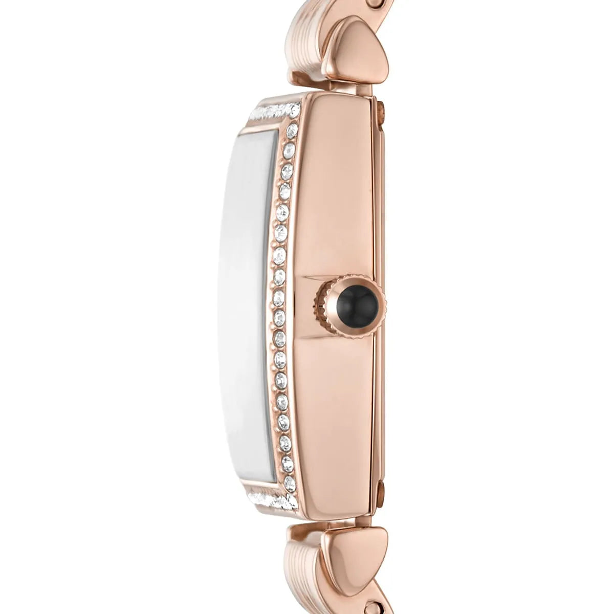 Emporio Armani Gianni T-Bar Crystals White Dial Rose Gold Watch AR11406