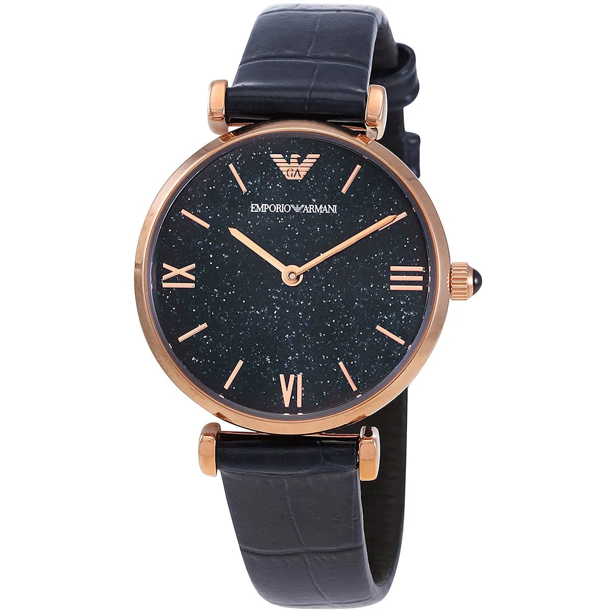 Emporio Armani Gianni T-Bar Quartz Blue Dial Ladies Watch AR11424