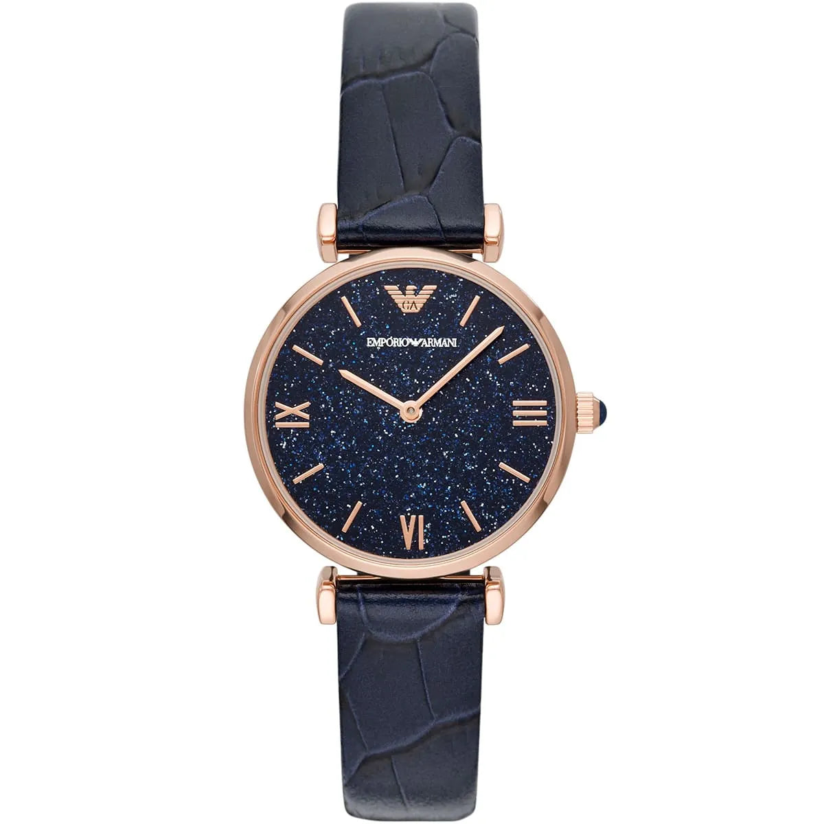 Emporio Armani Gianni T-Bar Quartz Blue Dial Ladies Watch AR11424