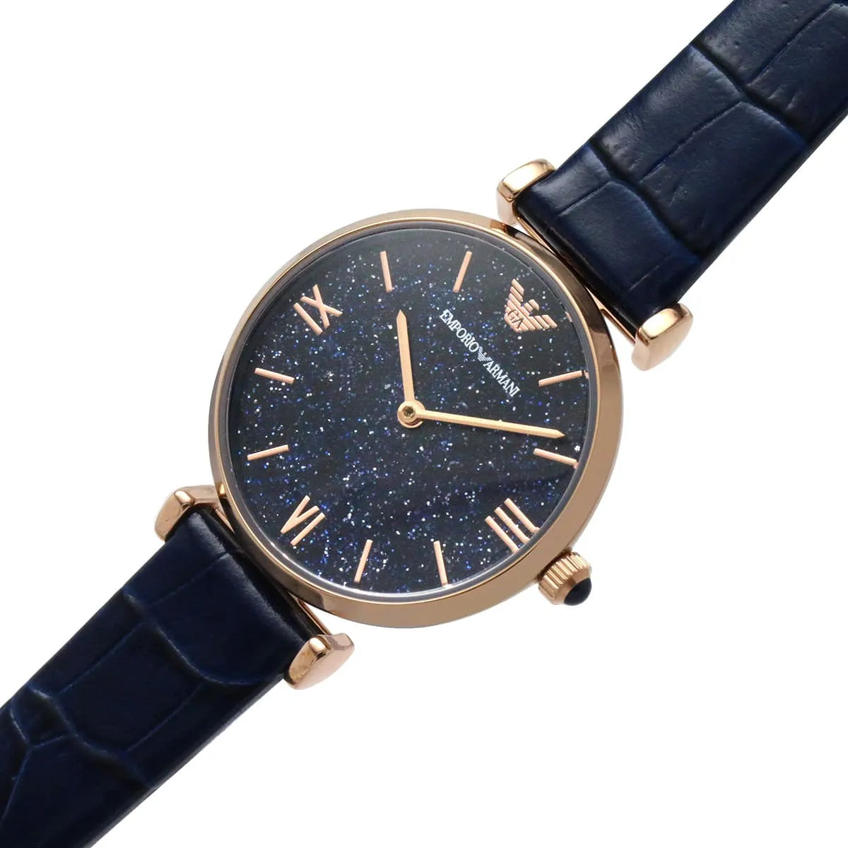 Emporio Armani Gianni T-Bar Quartz Blue Dial Ladies Watch AR11424
