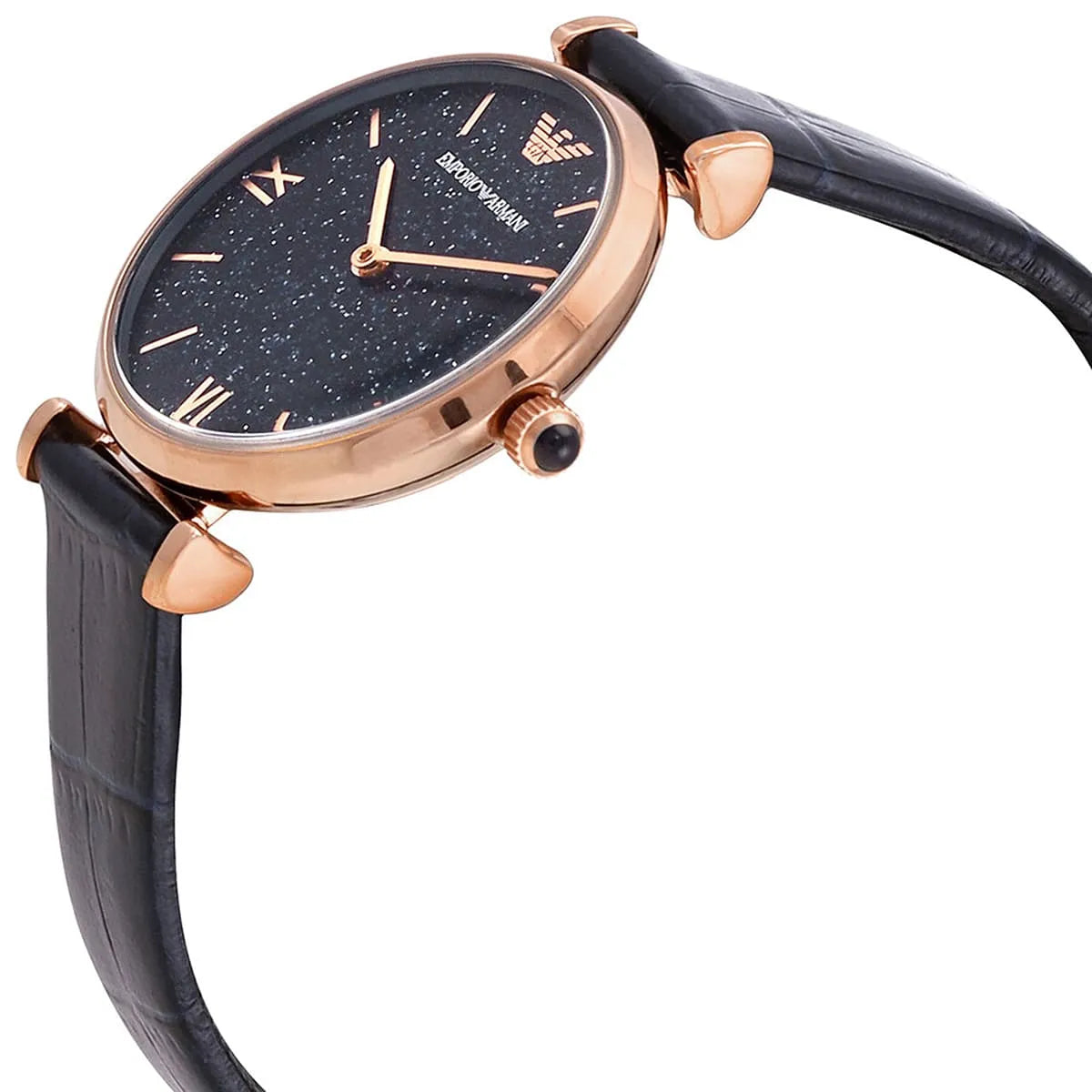 Emporio Armani Gianni T-Bar Quartz Blue Dial Ladies Watch AR11424