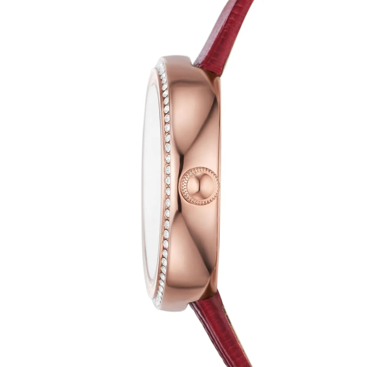 Emporio Armani Rosa Two-Hand Genuine Red Leather Ladies Watch - AR11532