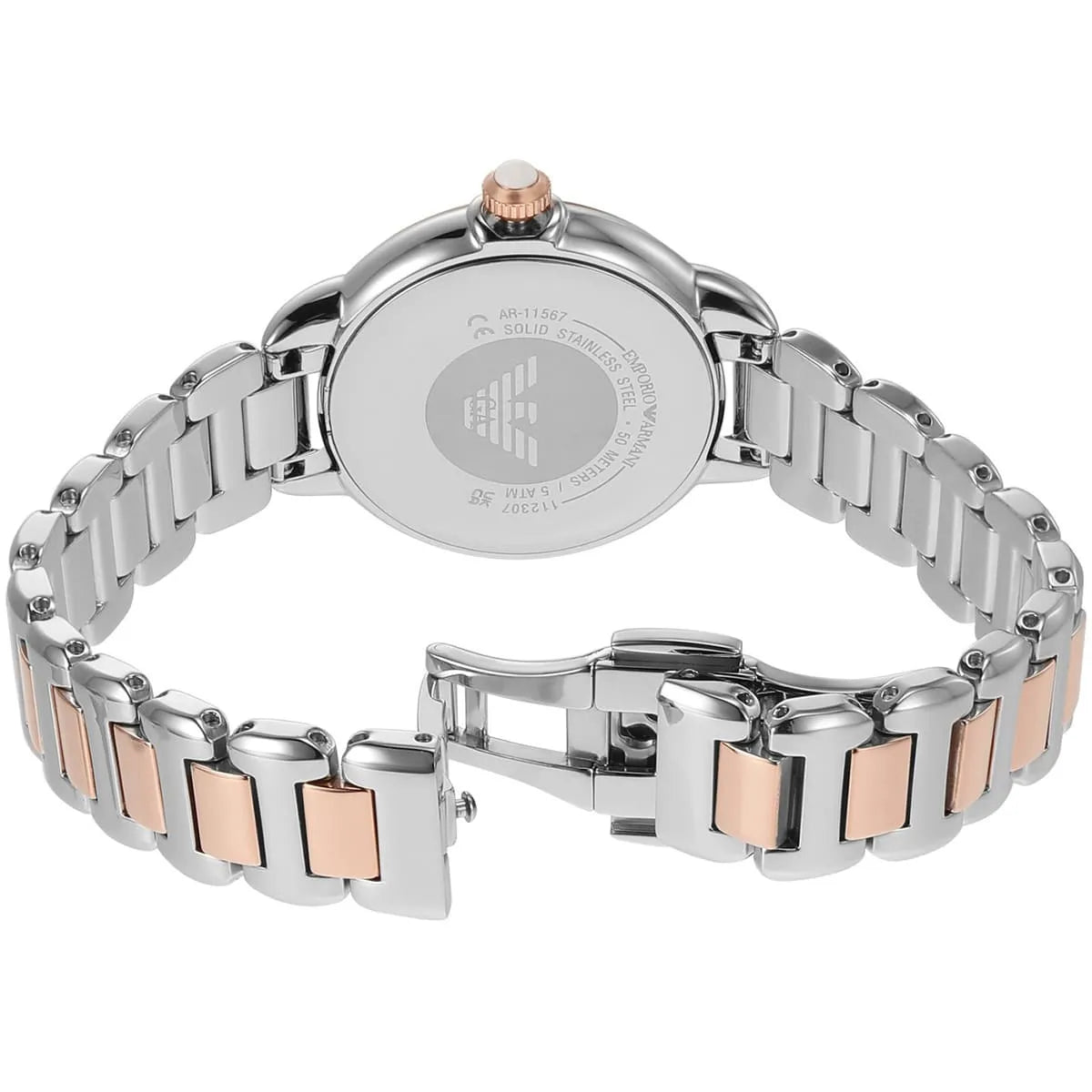 Emporio Armani Moonphase Three-Hand Tow Tone Women's Watch AR11567