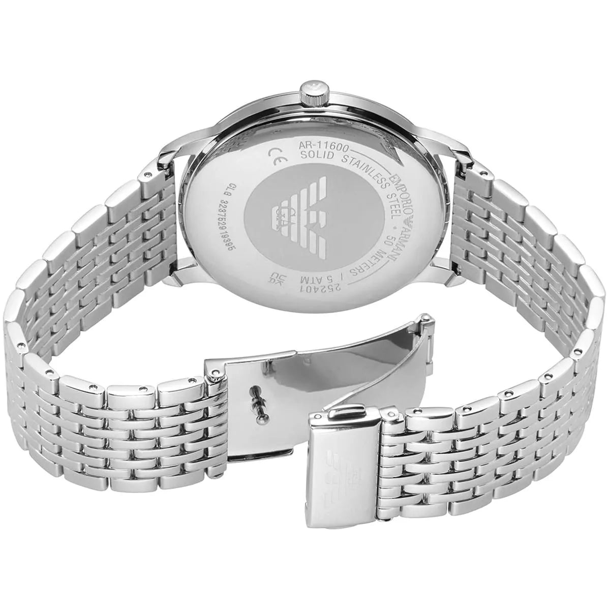 Emporio Armani (42mm) Black Dial Stainless Steel Bracelet Men's Watch - AR11600