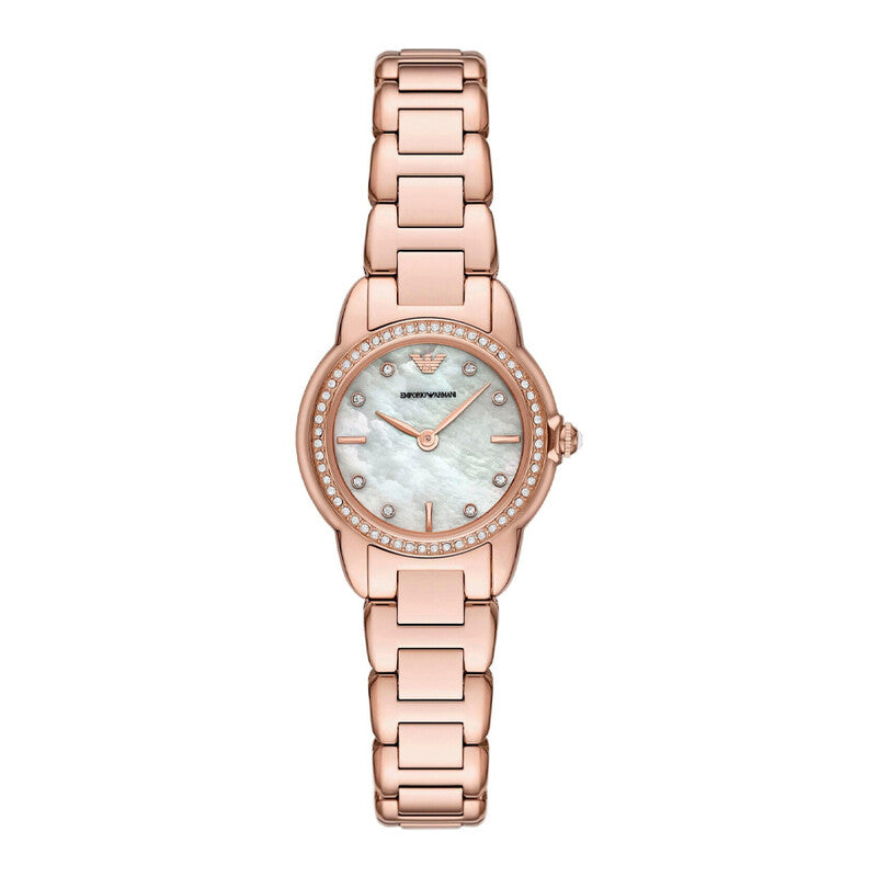 Emporio Armani Mia Rose Gold Mother Of Pearl Dial Ladies Watch - AR11671