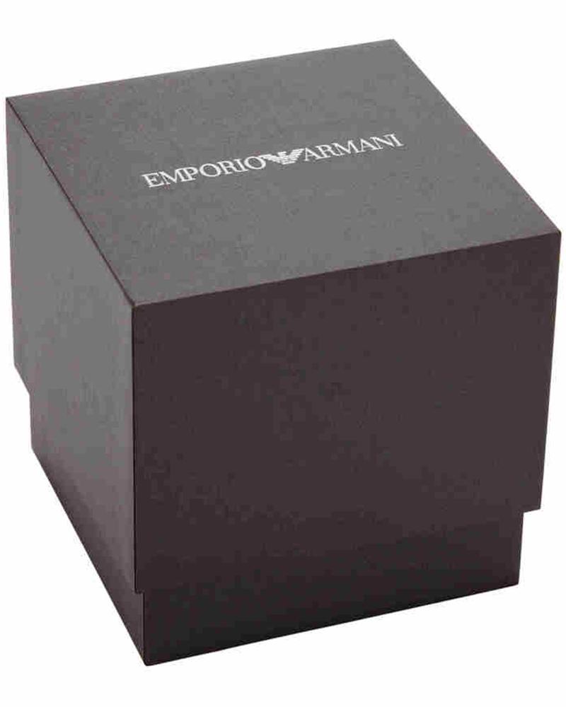 Emporio Armani watch box with embossed eagle logo