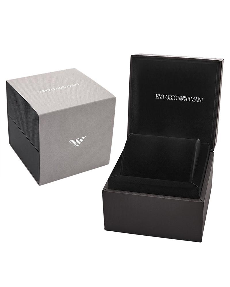 Emporio Armani Sinfonia watch packaging with branded storage box
