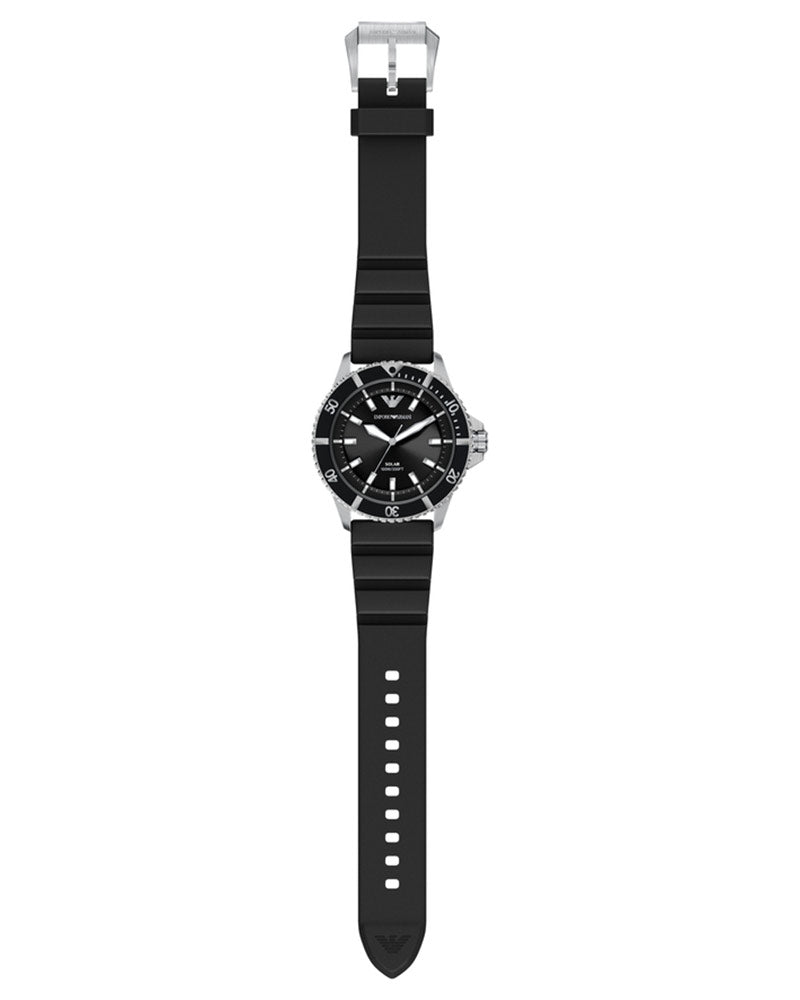 Full view of AR11788 showing extended black rubber strap with grip pattern and buckle