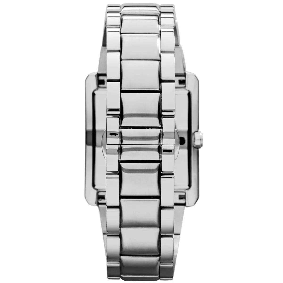 AR1643 Emporio Armani watch side profile displaying stainless steel bracelet links