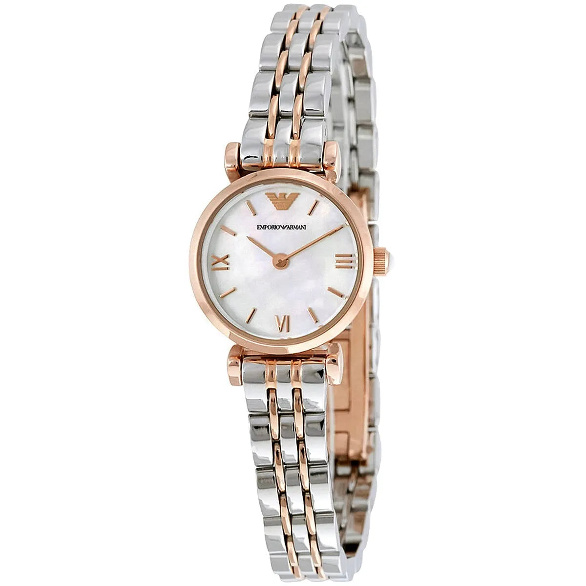 Emporio Armani Rose Gold & Stainless Steel Mother-of-Pearl 22mm Ladies' Watch AR1689