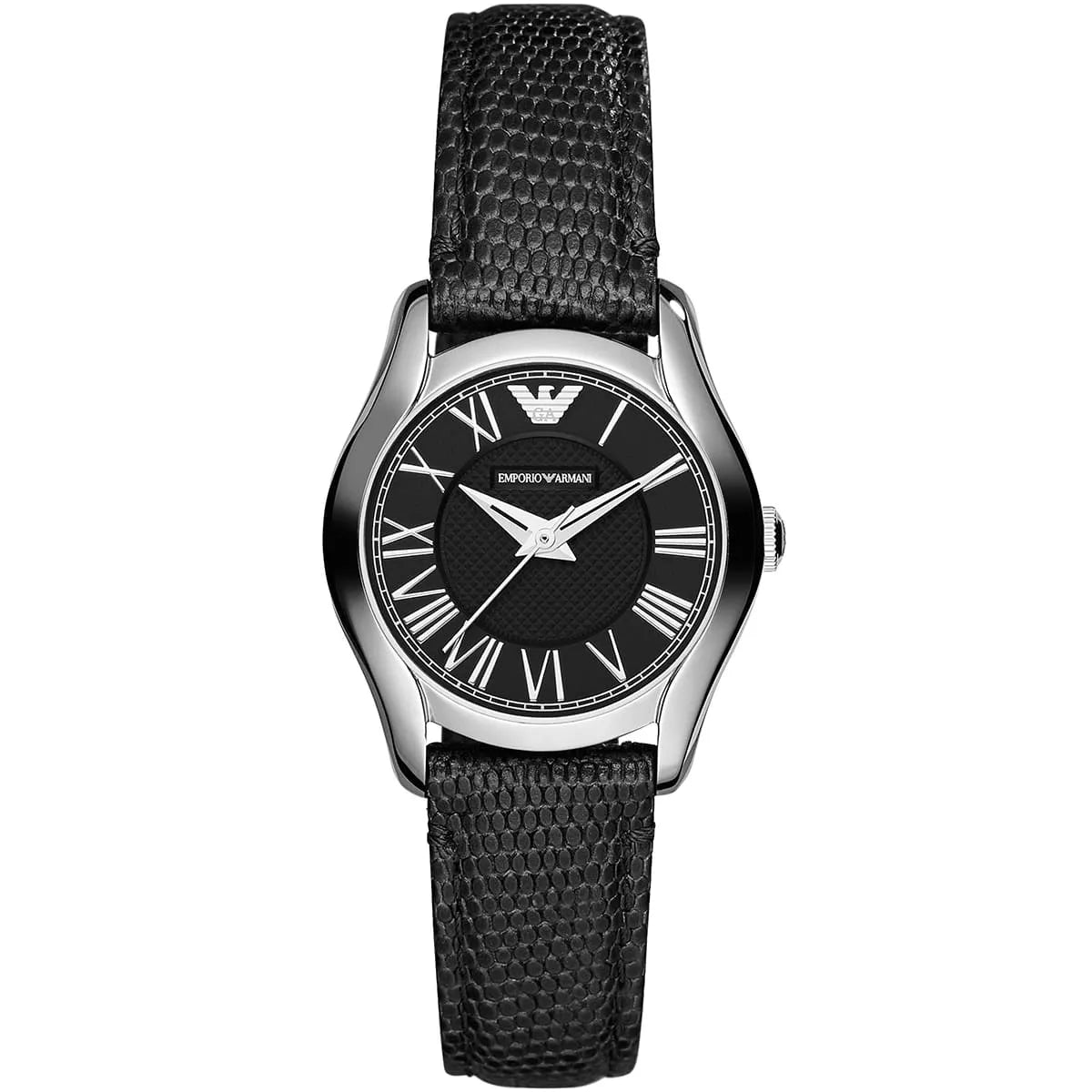 Emporio Armani Analogue Quartz Black Leather Strap Women's Watch AR1712