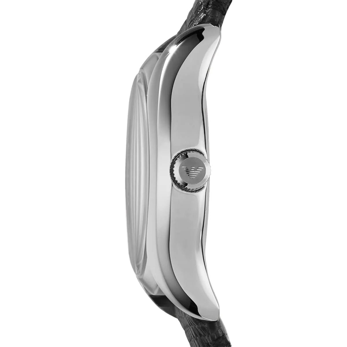 Emporio Armani AR1712 side profile showing watch case thickness and stainless steel lugs