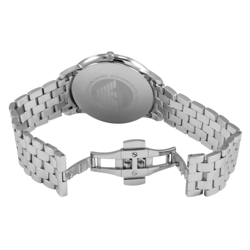 Emporio Armani Classic Quartz Silver Dial Silver Steel Strap Men's Watch - AR1745