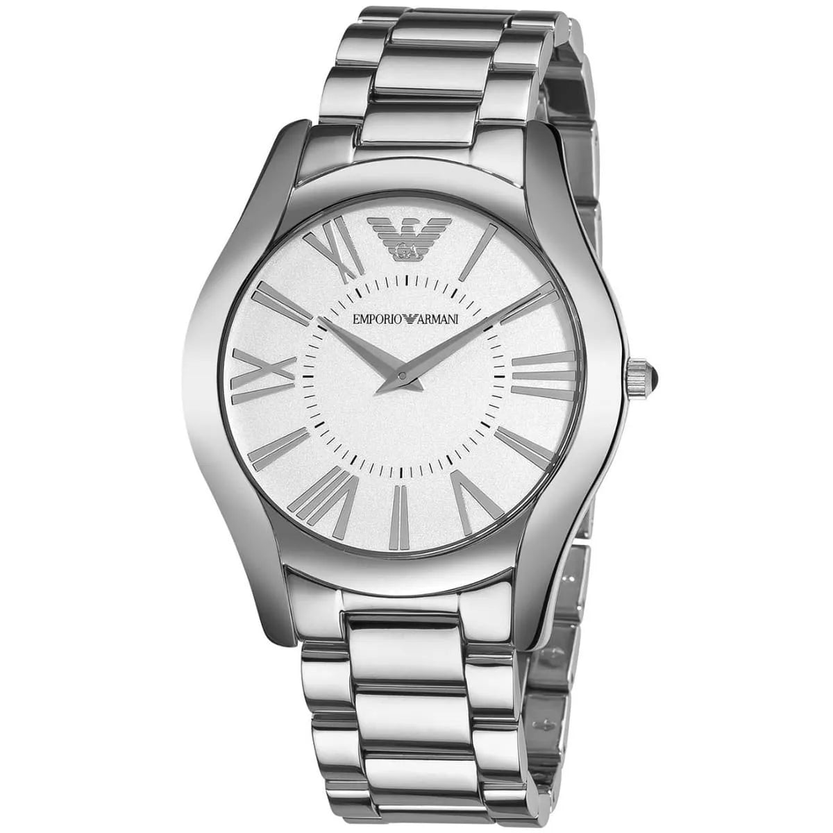 Emporio Armani Men's AR2055 Slim Stainless Steel Silver Dial Watch AR2055 - Image 2