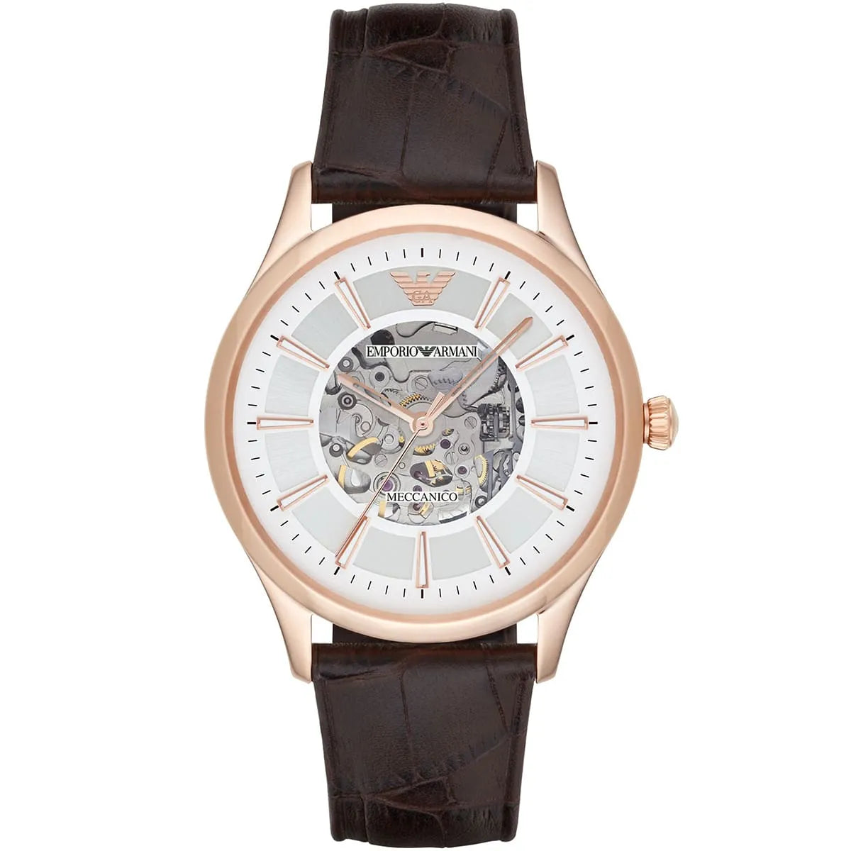 Emporio Armani Beta Automatic Brown Strap 43mm Men's Watch AR2073