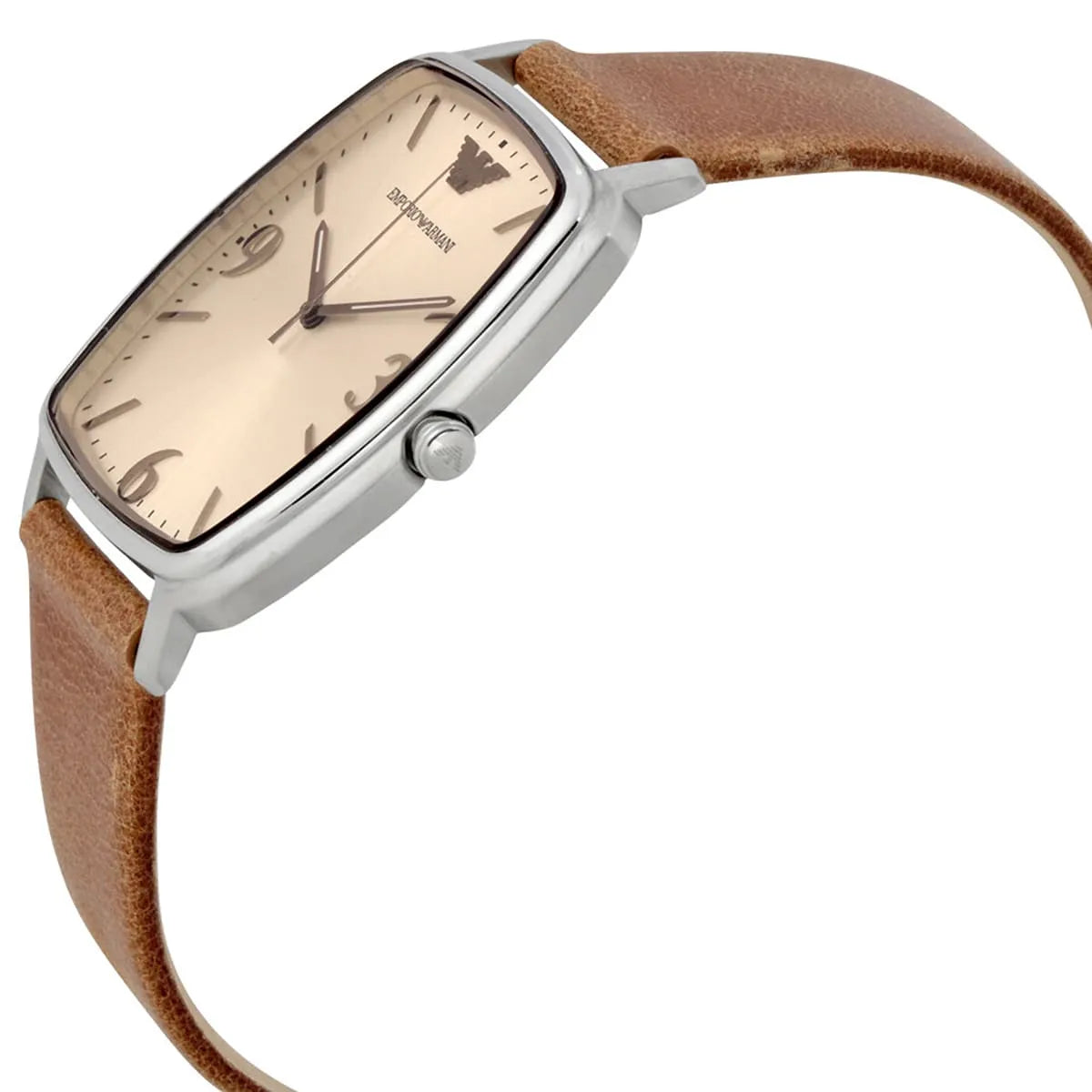 Emporio Armani Epsilon Quartz Brown Dial Brown Leather Strap Watch For Men AR2489