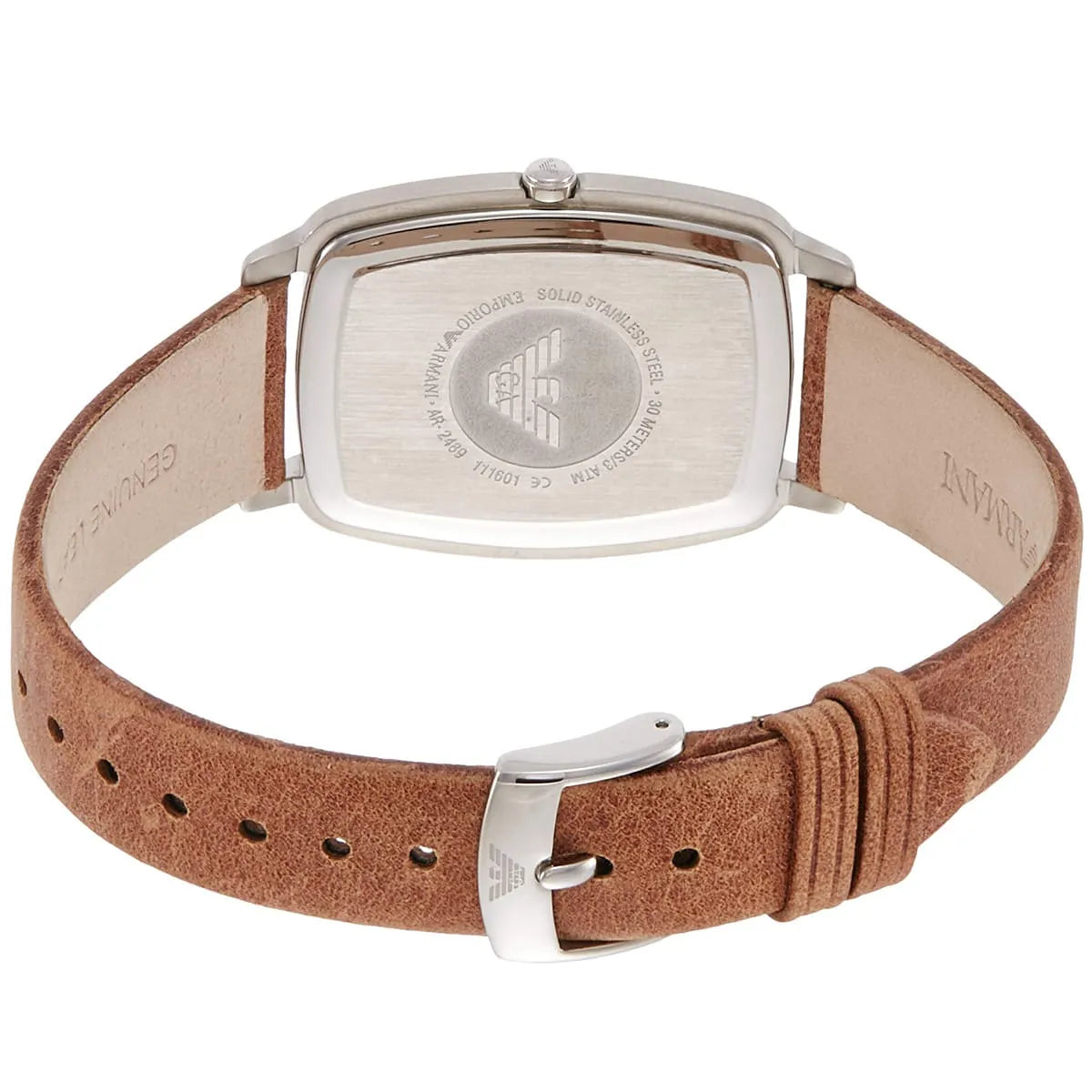 Emporio Armani Epsilon Quartz Brown Dial Brown Leather Strap Watch For Men AR2489
