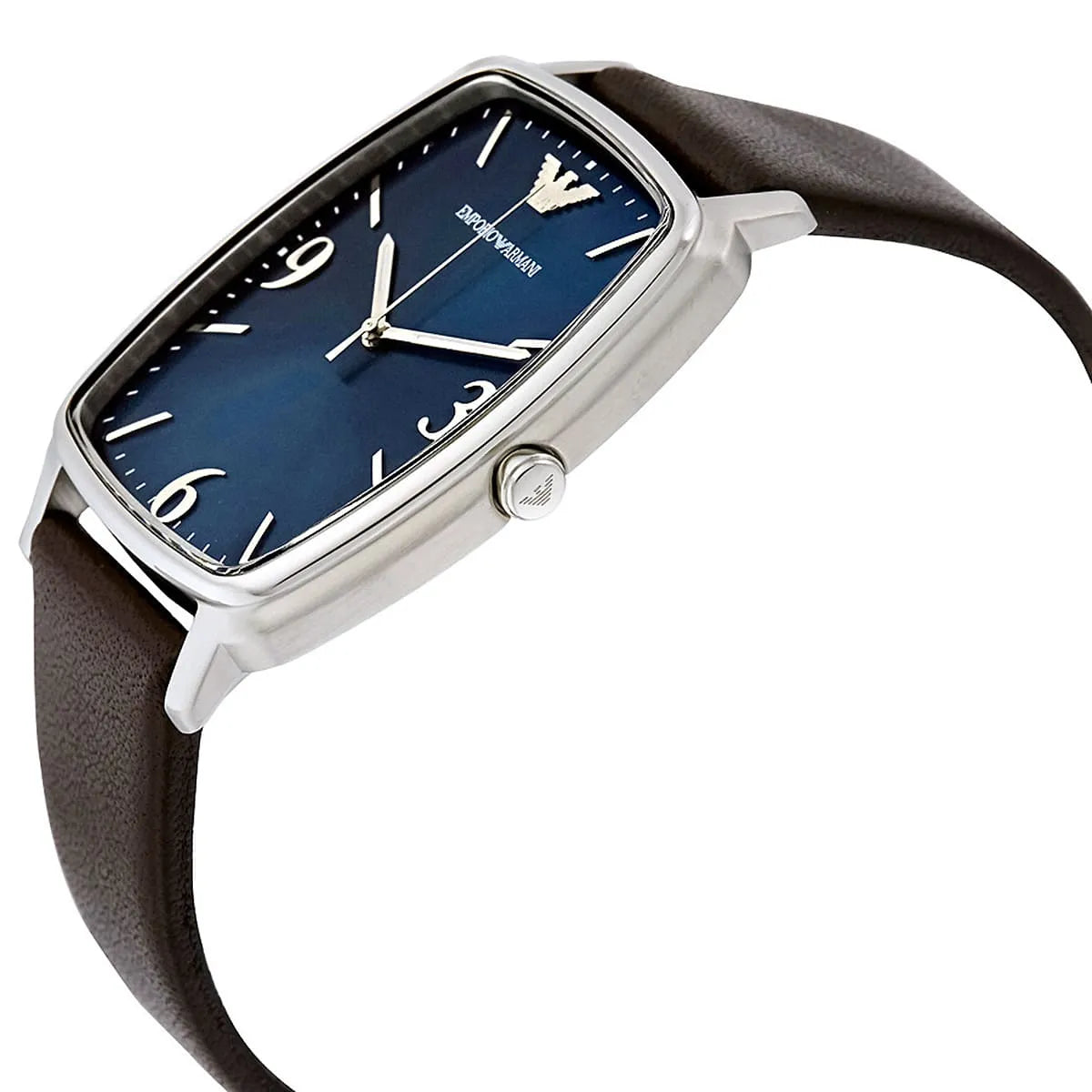 Emporio Armani 37mm Quartz Leather Strap Blue Dial Men's Watch AR2491