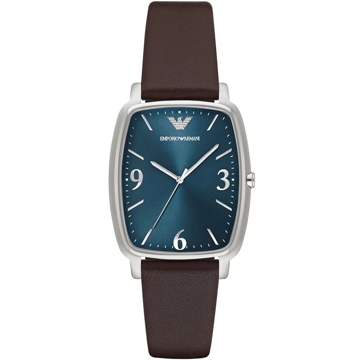 Emporio Armani 37mm Quartz Leather Strap Blue Dial Men's Watch AR2491