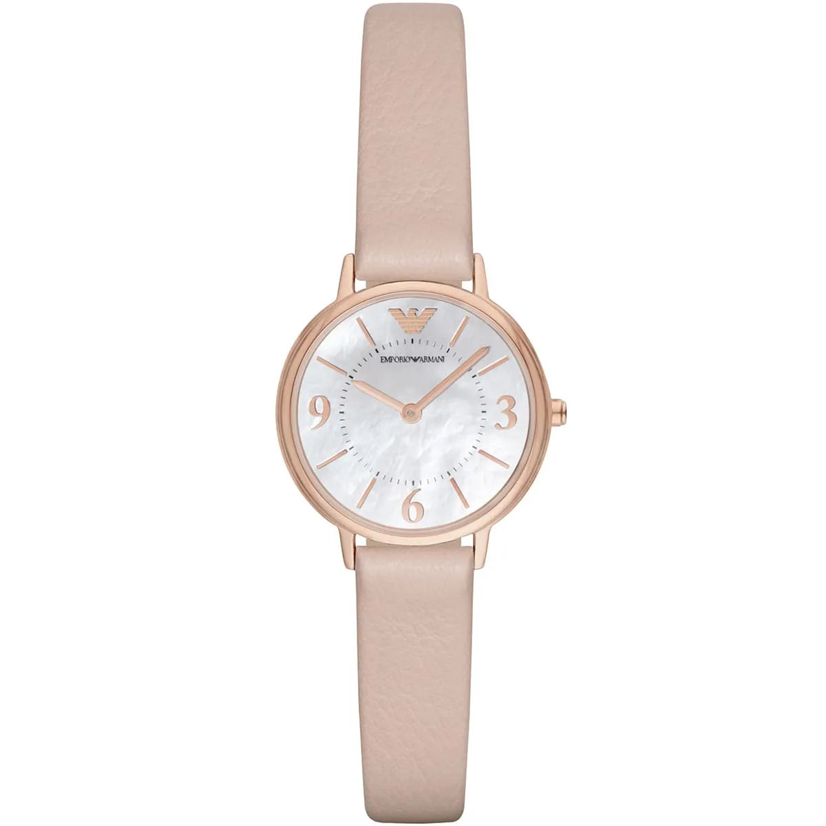 Emporio Armani T-Bar MOP Dial Leather Women's Watch AR2512