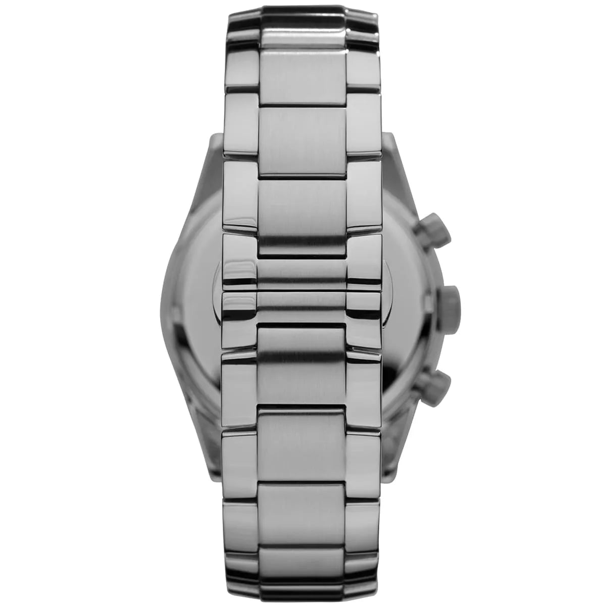 AR5980 silver stainless steel three-link bracelet with fold-over clasp